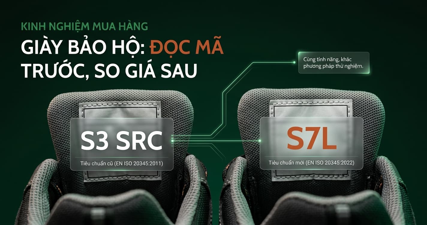 giày bảo hộ đọc mã S3 và S7L trên lưỡi gà